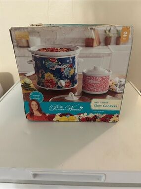 The Pioneer Woman Slow Cookers 0.65qt And 4qt Removable Ceramic Crock Pot 2-Pack